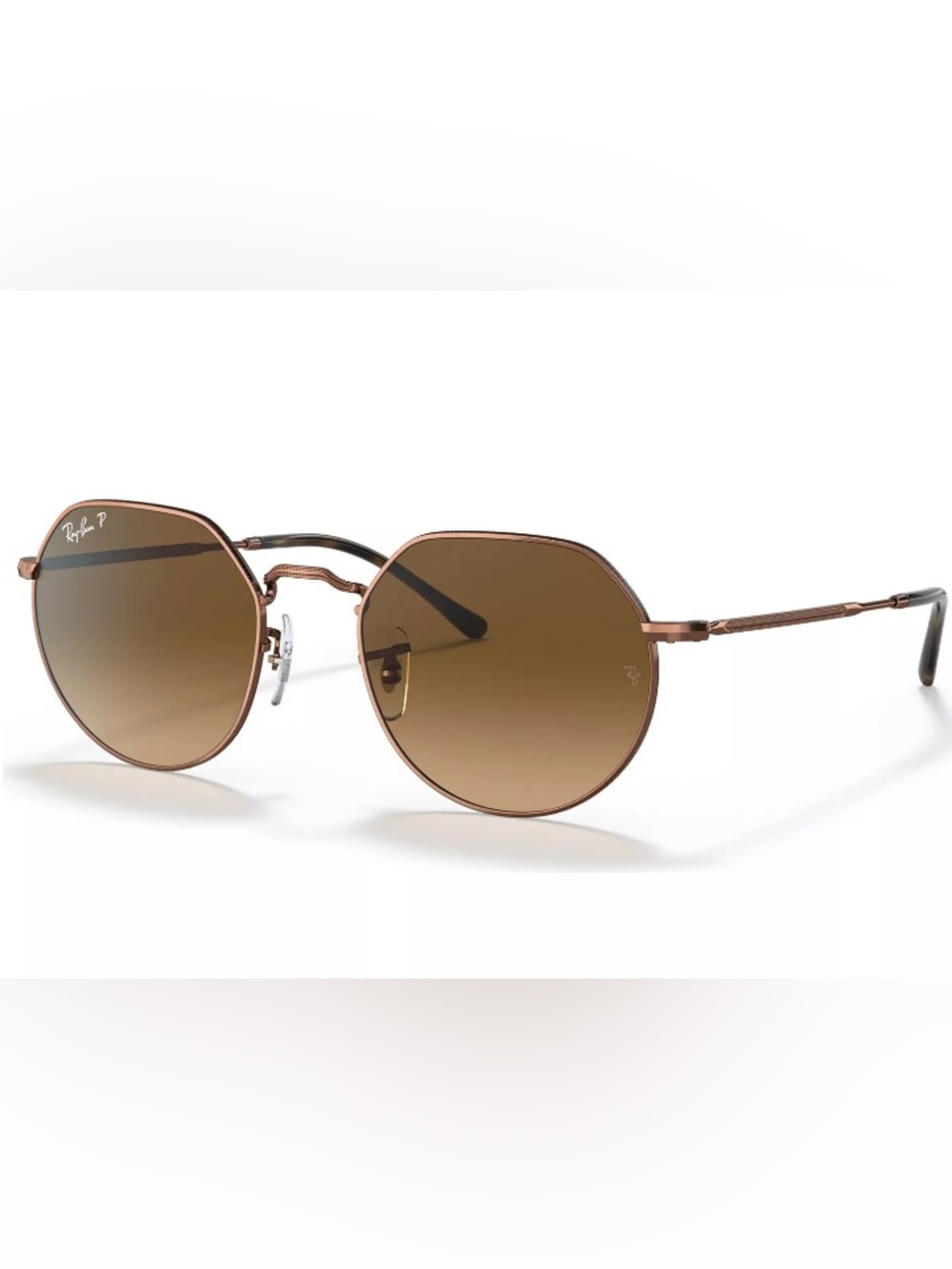 Ray-Ban RB3565 Jack Polarized Unisex Sunglasses Brown Lens Medium Copper Frame - Picture 14 of 14